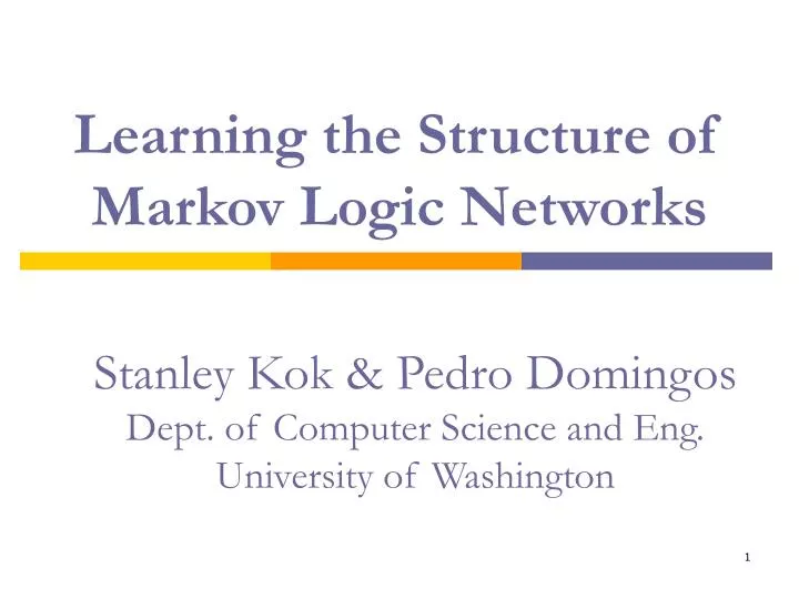 learning the structure of markov logic networks