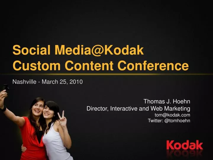 social media@kodak custom content conference