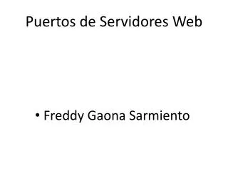 puertos de servidores web