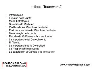 is there teamwork