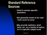 Standard Reference Sources - slide 1