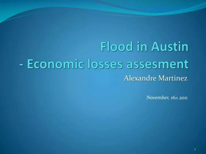 flood in austin economic losses assesment