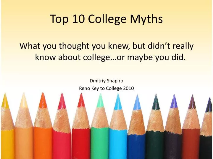 top 10 college myths