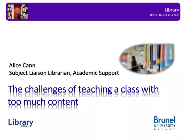 the challenges of teaching a class with too much content