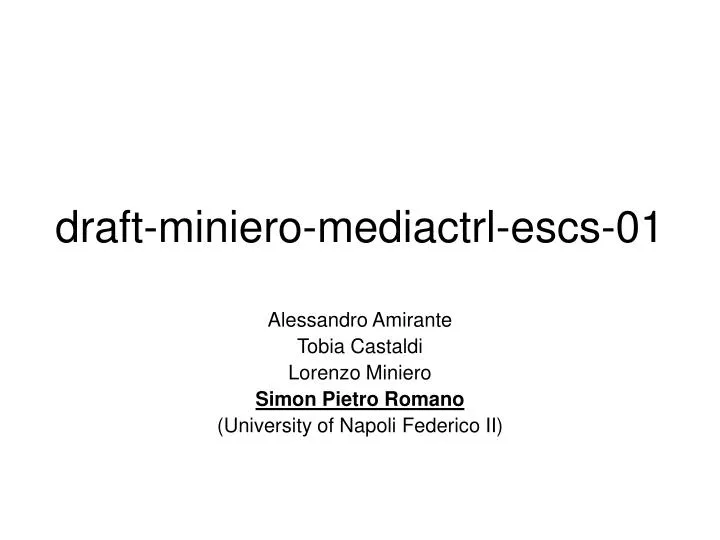 draft miniero mediactrl escs 01