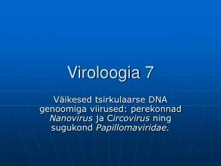 viroloogia 7