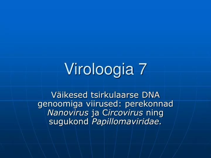 viroloogia 7