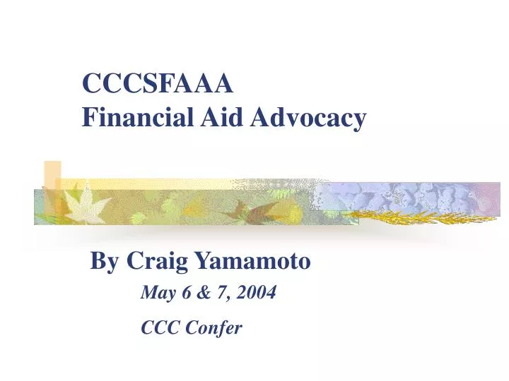 cccsfaaa financial aid advocacy