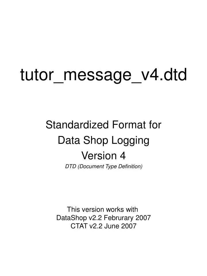 tutor message v4 dtd