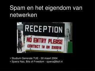 spam en het eigendom van netwerken