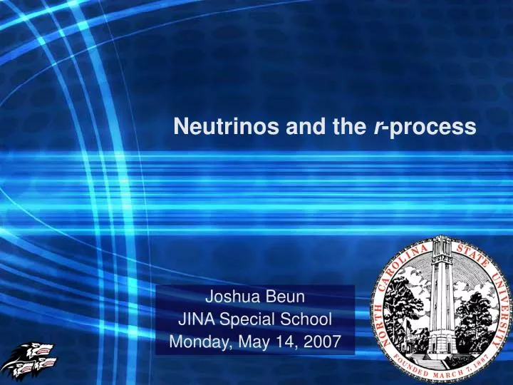 neutrinos and the r process