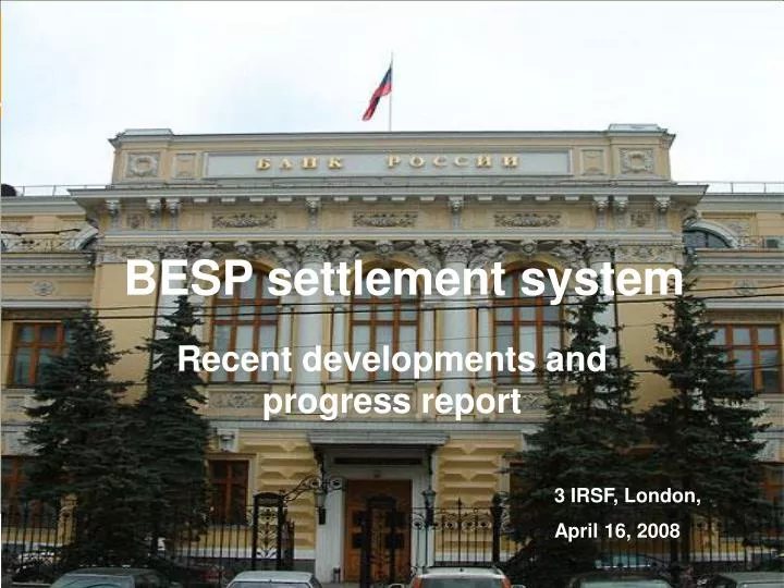 besp settlement system