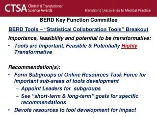 Importance, feasibility and potential to be transformative: