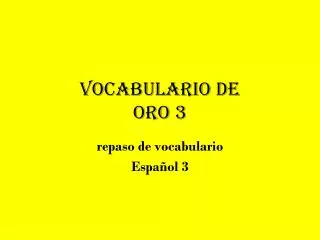 vocabulario de oro 3