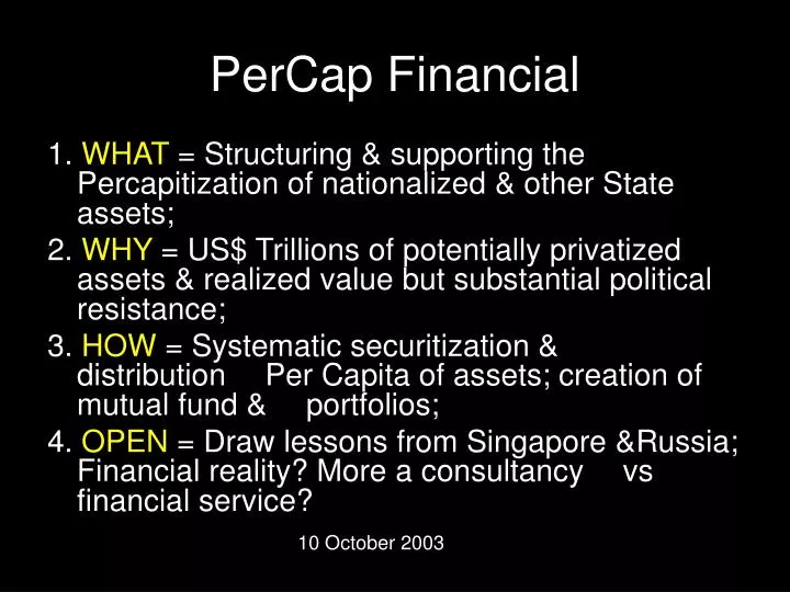 percap financial