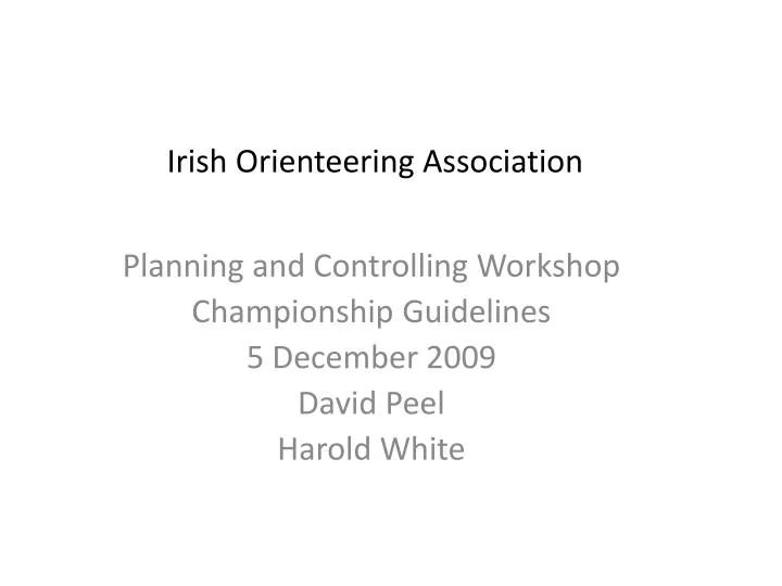 irish orienteering association