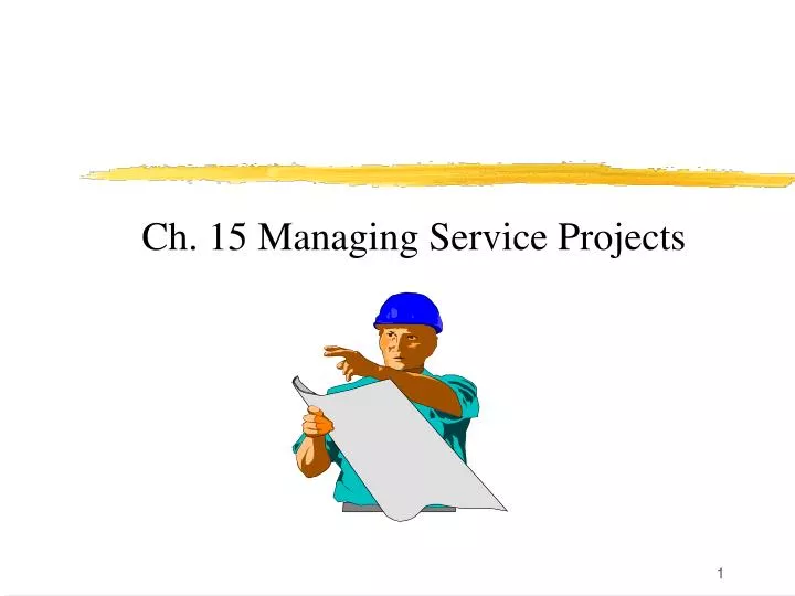 ch 15 managing service projects