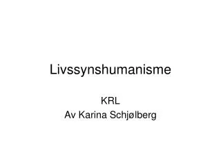 livssynshumanisme