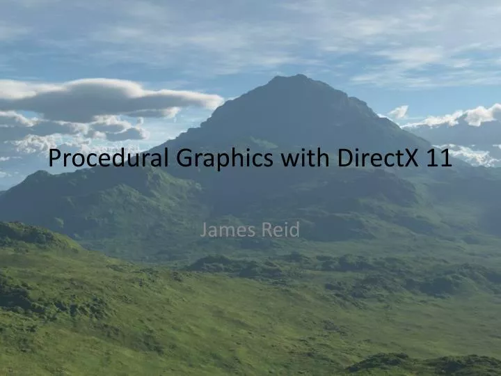 procedural graphics with directx 11