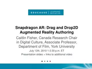 Snapdragon AR: Drag and Drop2D Augmented Reality Authoring