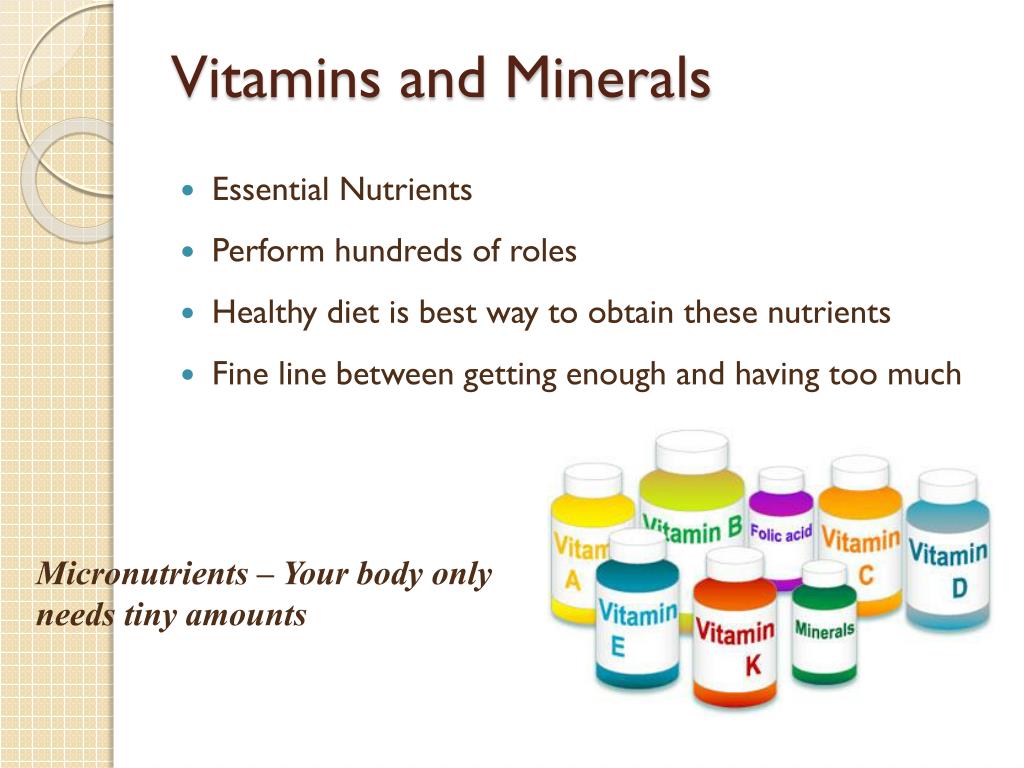 PPT - Vitamins and Minerals PowerPoint Presentation, free download - ID ...