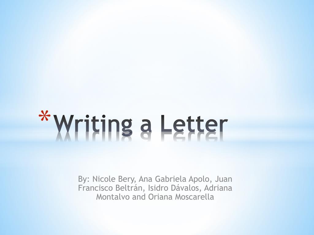 PPT - Writing a Letter PowerPoint Presentation, free download - ID:3808605