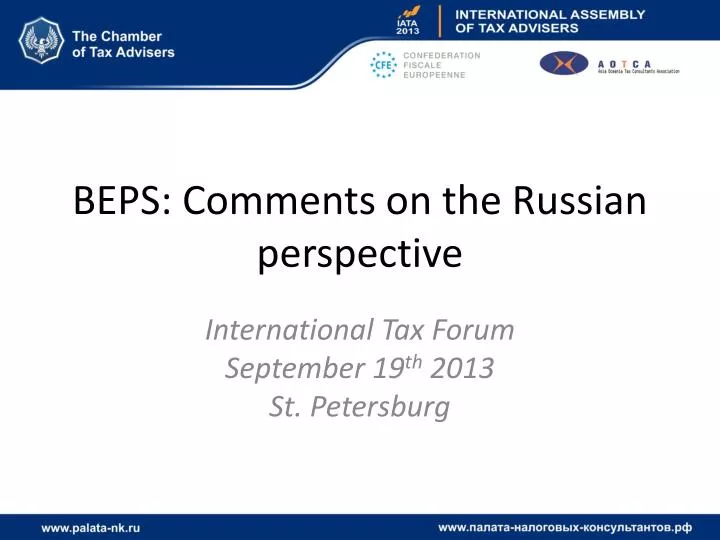 beps comments on the russian perspective