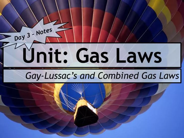unit gas laws