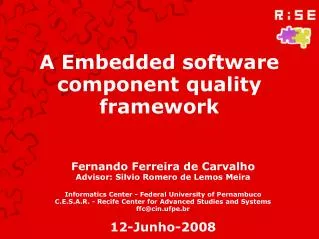 A Embedded software component quality framework