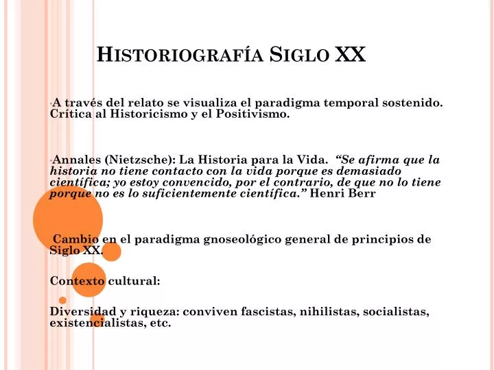 historiograf a siglo xx
