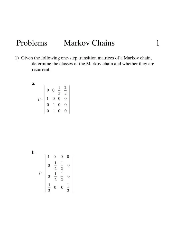 problems markov chains 1