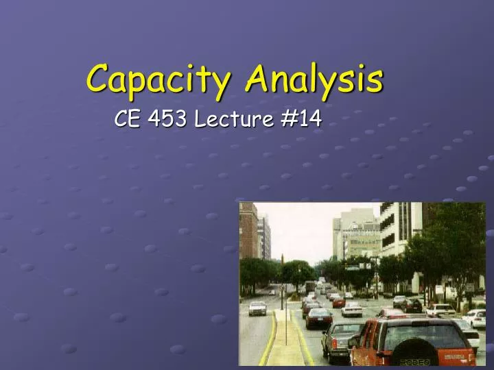 capacity analysis