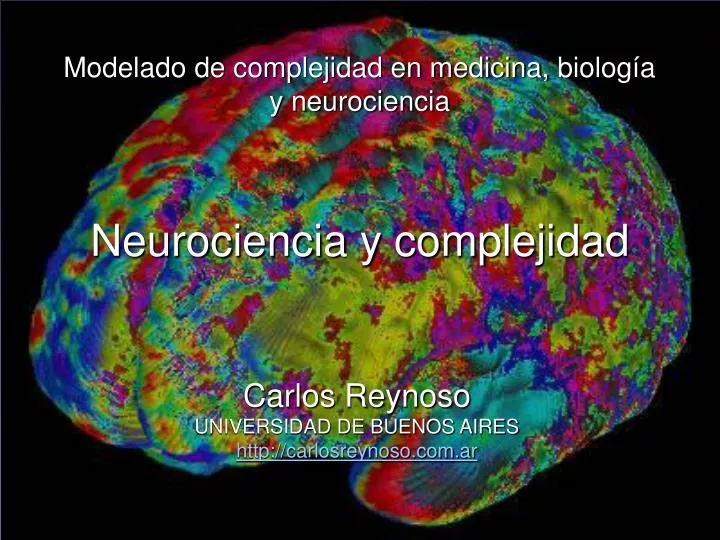modelado de complejidad en medicina biolog a y neurociencia neurociencia y complejidad