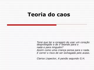 teoria do caos