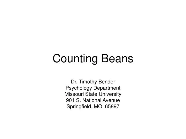 counting beans