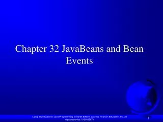 Chapter 32 JavaBeans and Bean Events