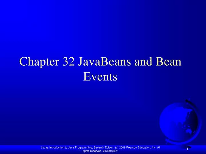chapter 32 javabeans and bean events
