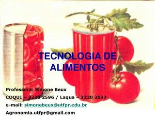 tecnologia de alimentos