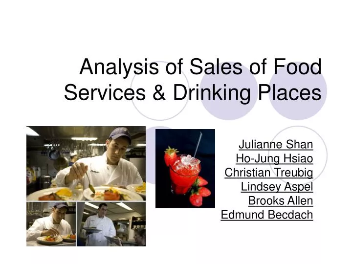 analysis of sales of food services drinking places