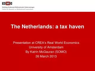 The Netherlands: a tax haven