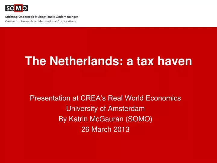 the netherlands a tax haven
