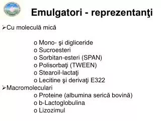 emulgatori reprezentan i