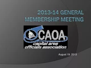 2013-14 General Membership Meeting