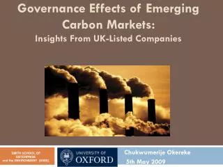 Governance Effects of Emerging Carbon Markets: Insights From UK-Listed Companies