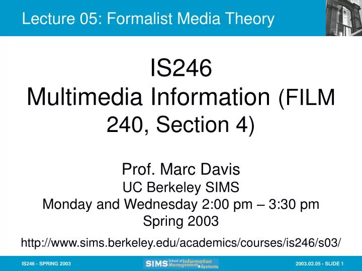 lecture 05 formalist media theory