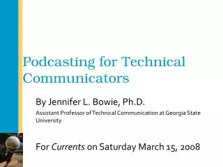 Podcasting for Technical Communicators