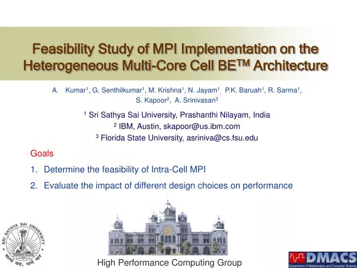 feasibility study of mpi implementation on the heterogeneous multi core cell be tm architecture