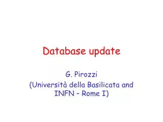 Database update