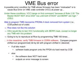 VME Bus error