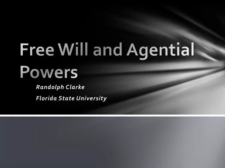free will and agential powers